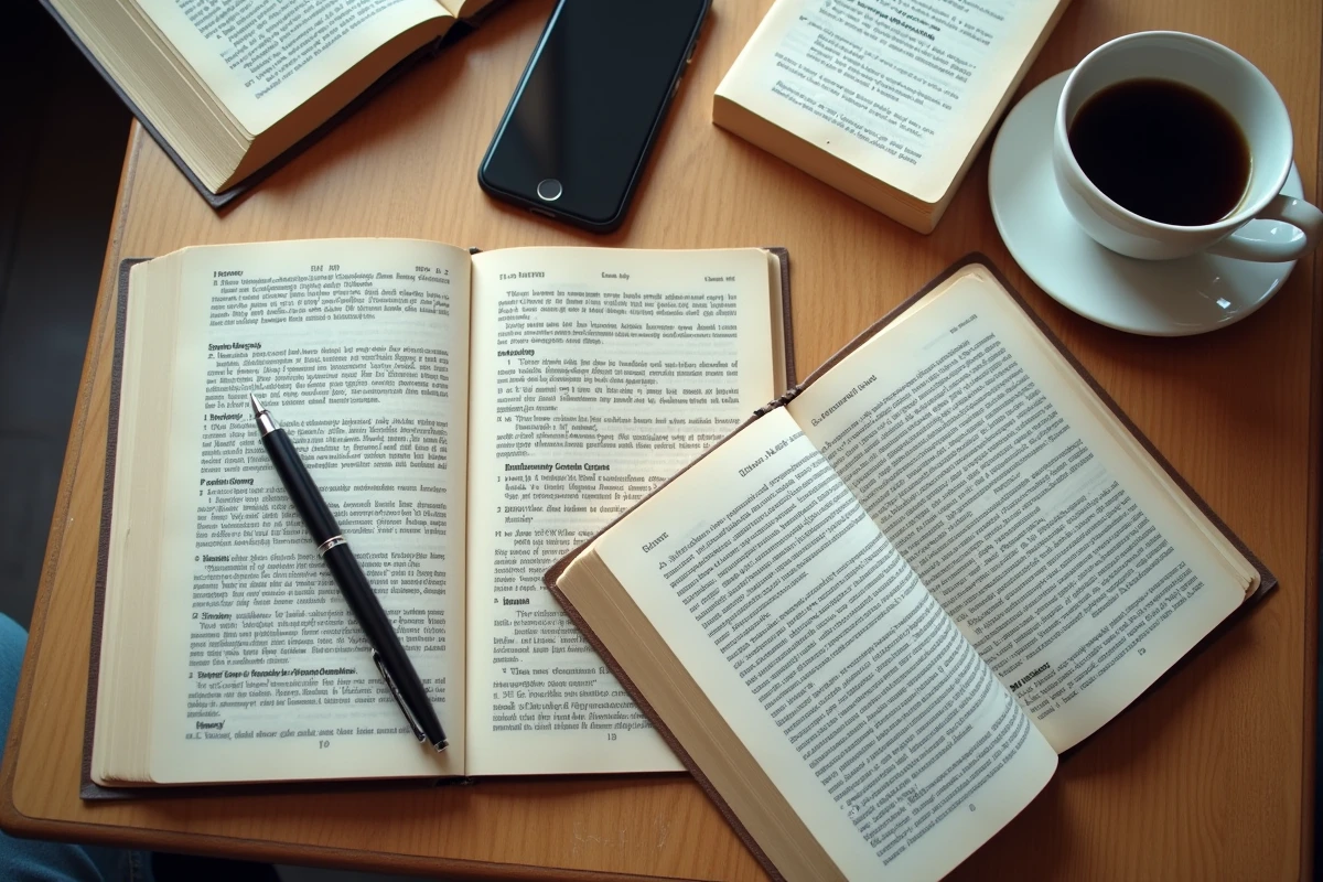 Documents de recherche biographique étalés sur une table pour vérifier une date de naissance