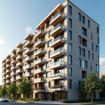 Façade d'un immeuble résidentiel moderne en journée