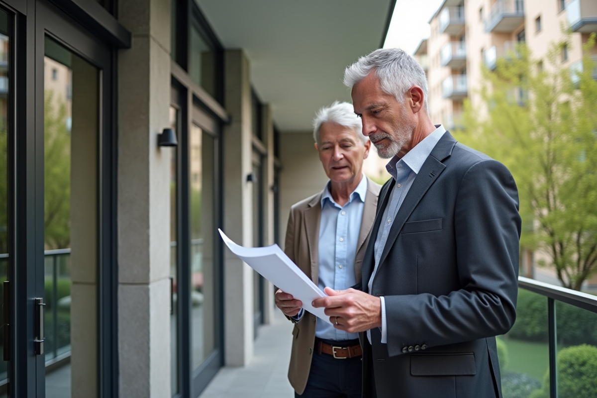 Propriétaires immobiliers examinant un rapport d'audit énergétique