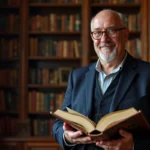 Historien français en costume dans un château ancien