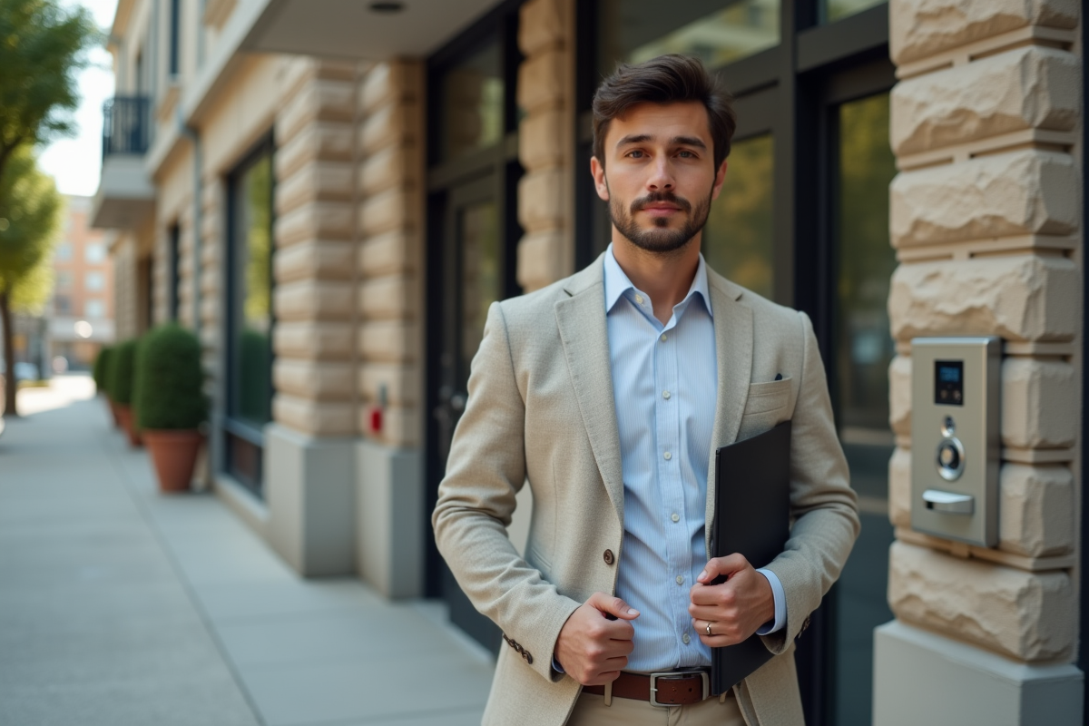 Jeune homme devant l